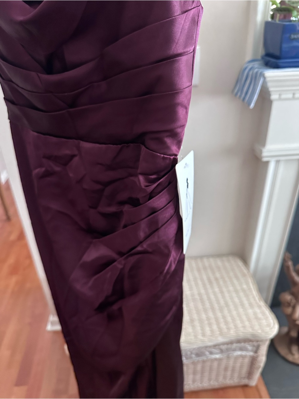 Burgundy Cowl-Neck Formal Maxi Dress - Picture 3 of 6